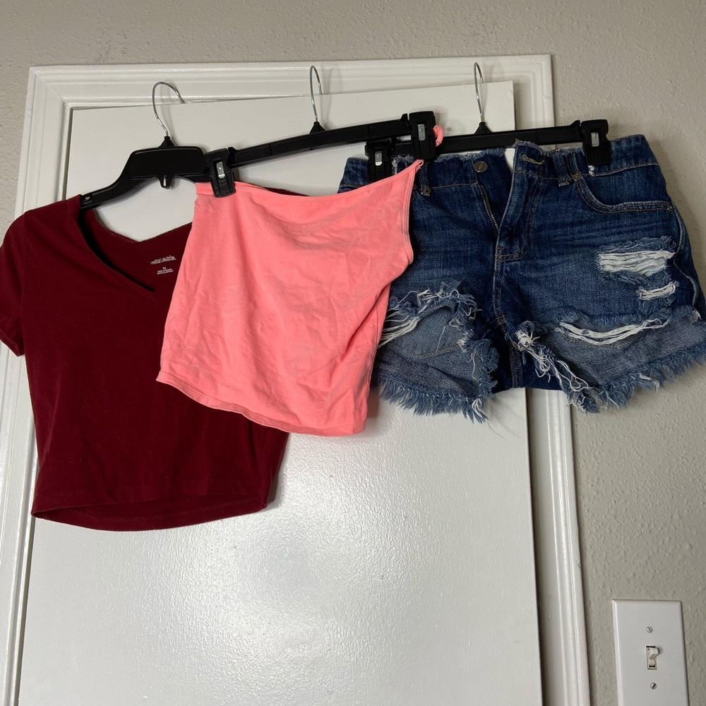 ripped jean shorts